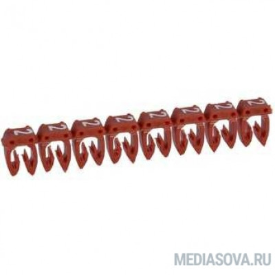  Legrand 038212 Маркер CAB 3 - для кабеля 0,5-1,5 мм3 - цифра 2 - красный