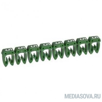  Legrand 038105 Маркер CAB 3 - для кабеля 0,15-0,5 мм3 - цифра 5 - зеленый