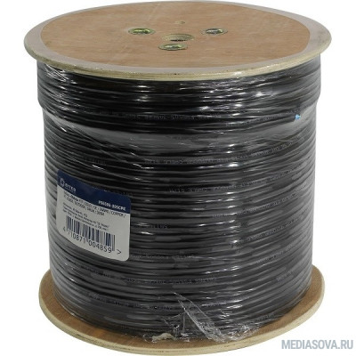  5bites Кабель FS5505-305CPE  FTP / SOLID / 5E / 24AWG / COPPER / PVC(+PE) / BLACK / OUTDOOR / MESSENGER / DRUM / 305M