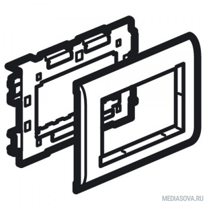  Legrand 638072  суппорт Mosaic - 4 модуля - для кабель-каналов Metra 85х50, 100х50 и 130х50