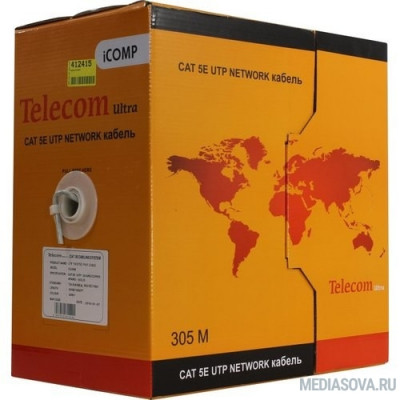  Telecom Ultra Кабель UTP кат. 5e 4 пары медь (305м) (0.40mm) CU серый ПВХ [CU540]