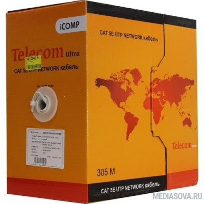  Telecom Ultra Кабель UTP кат. 5e 4 пары медь (305м) (0.435mm) CU серый ПВХ [CU544]