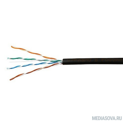  SkyNet Кабель UTP outdoor 4x2x0,46, медный, FLUKE TEST, кат.5e, однож., (100м) box, черный [CSL-UTP-4-CU-OUT/100]