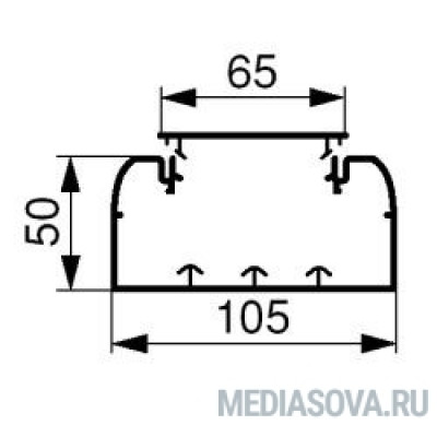  Legrand 010429 Кабель-канал DLP 50x105 - 1 секция - 1 крышка 65 мм - длина 2 метра - белый