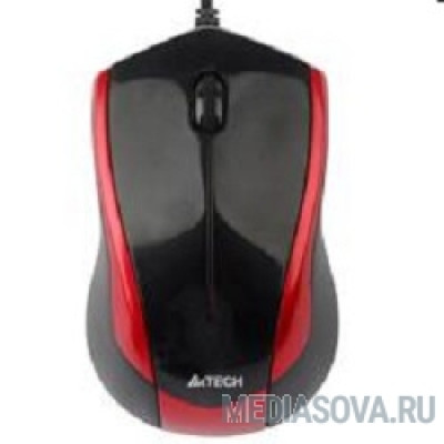  A4Tech N-400-2 (черный+красн.) USB, 2+1 кл.-кн.,провод.мышь [603730]