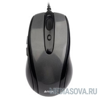  A4Tech N-708X (-1) (серый глянец, черный) USB, 5+1 кл.-кн.,провод.мышь [603731]