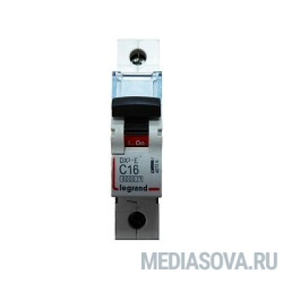  Legrand 407263 Автоматический выключатель DX3-E 6000 - 6 кА - тип характеристики C - 1П - 230/400 В~ - 16 А - 1 модуль