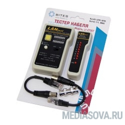  5bites LY-CT007 Тестер кабеля  для UTP/STP RJ45, BNC, RJ11/12