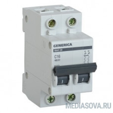 Iek MVA25-2-050-C Авт. выкл. ВА47-29 2Р 50А 4,5кА х-ка С GENERICA