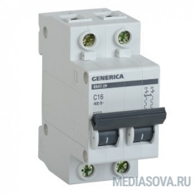  Iek MVA25-2-050-C Авт. выкл. ВА47-29 2Р 50А 4,5кА х-ка С GENERICA