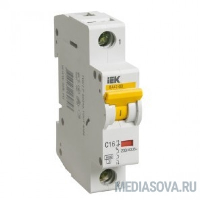  Iek MVA41-1-020-C Авт.выкл. ВА 47-60 1Р 20А 6 кА  х-ка С IEK
