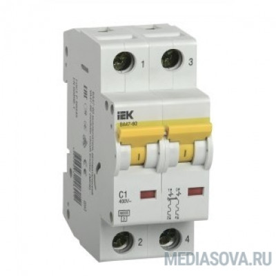  Iek MVA41-2-050-C Авт.выкл. ВА 47-60 2Р 50А 6 кА  х-ка С ИЭК