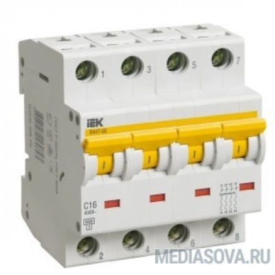  Iek MVA41-4-032-C Авт.выкл. ВА 47-60 4Р 32А 6 кА  х-ка С ИЭК
