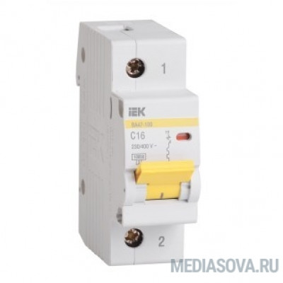  Iek MVA40-1-100-C Авт.выкл. ВА 47-100 1Р100А 10 кА  х-ка С ИЭК