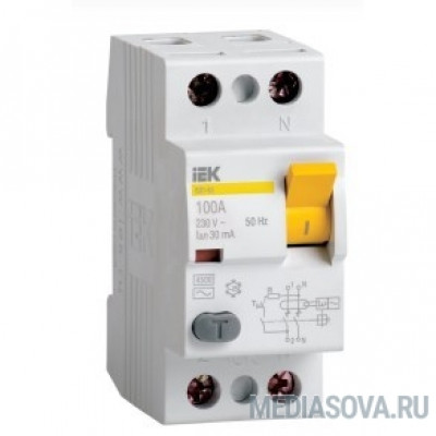  Iek MDV10-2-016-030 УЗО ВД1-63 2Р 16А 30мА ИЭК