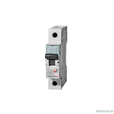  Legrand 404032 Автоматический выключатель TX3 6000 - 6 кА - тип характеристики C - 1П - 230/400 В~ - 40 А - 1 модуль