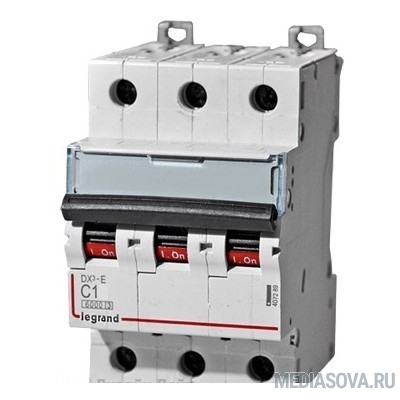  Legrand 407863 Автоматический выключатель DX3 6000 - 10 кА - тип характеристики C - 3П - 400 В~ - 40 А - 3 модуля
