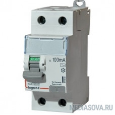 Legrand 411516 Выключатель дифференциального тока DX?-ID - 2П - 230 В~ - 63 А - тип AC - 100 мА - 2 модуля