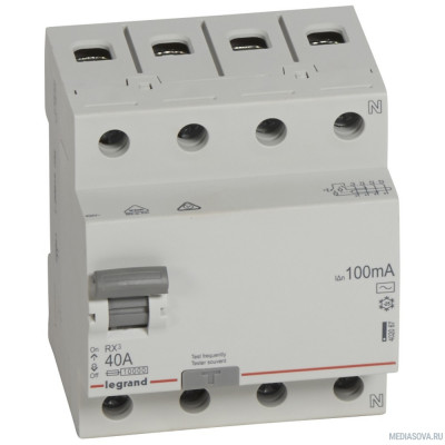  Legrand 402067 RX3 ВДТ 100мА 40А 4П AC