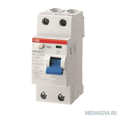  ABB 2CSF202001R0160 Выкл.диф.тока 2мод. F202 AC-16/0,01