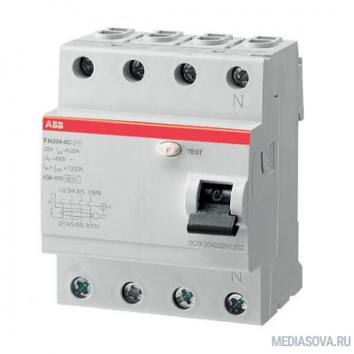  ABB 2CSF204004R1400 Выкл.диф.тока 4мод. FH204 AC-40/0,03