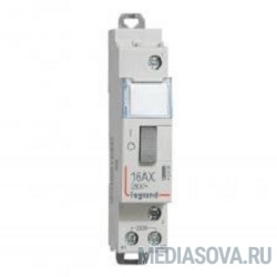  Legrand 412408 Импульсное реле - 1П - 16 А - 250 В~ - цепь управления 230 В - 1 Н.О. - 1 модуль