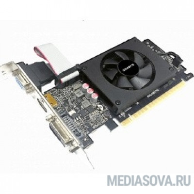 Видеокарта Видеокарта Gigabyte PCI-E GV-N710D5-2GIL RTL nVidia GeForce GT 710 2048Mb 64bit GDDR5 954/5010 DVIx1/HDMIx1/CRTx1/HDCP Ret low profile