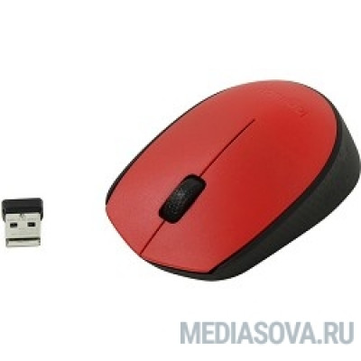  910-004641 Logitech Wireless Mouse M171, Red 
