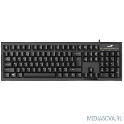 Genius Smart KB-102 Black классическая раскладная, SmartGenius, влагоустойчивая, клавиш 105, провод 1,5 м, USB [31300007402]