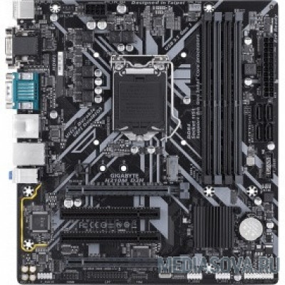 Материнская плата Gigabyte H310M D3H RTL  Soc-1151v2 Intel H310 4xDDR4 mATX AC`97 8ch(7.1) GbLAN+VGA+DVI+HDMI+DP