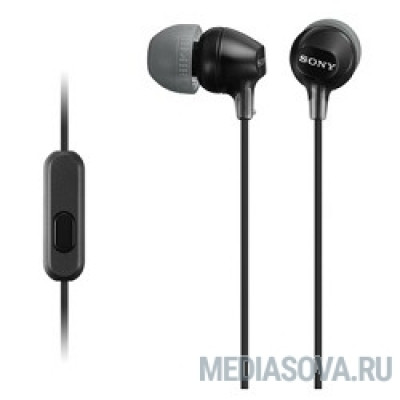  SONY MDR-EX15AP черный Наушники с гарнитурой [MDREX15APB.CE7]