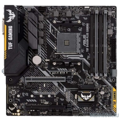 Материнская плата ASUS TUF B450M-PLUS GAMING  RTL Soc-AM4 AMD B450 4xDDR4 mATX AC`97 8ch(7.1) GbLAN RAID+DVI+HDMI