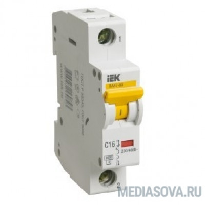  Iek MVA41-1-025-B Авт.выкл. ВА 47-60 1Р 25А 6 кА  х-ка B IEK