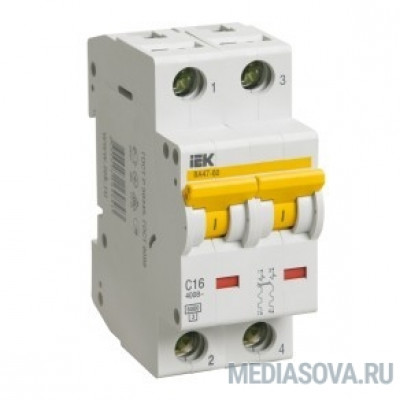 Iek MVA41-2-010-B Авт.выкл. ВА 47-60 2Р 10А 6 кА  х-ка B IEK