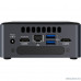  Intel NUC BLKNUC7i3DNH2E, i3 7100U, 2xDDR4, 4xUSB3.0, 1x2.5HDD, 2x m.2 SSD+Wifi, GBL, WiFi+BT, noCR, Black,VESA, powercord EU, IR-port, Kensington Lock