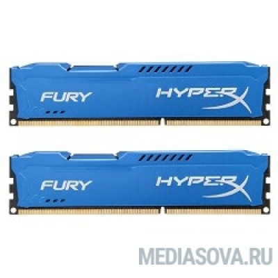 Оперативная память Kingston DDR3 DIMM 8GB (PC3-10600) 1333MHz Kit (2 x 4GB)  HX313C9FK2/8 HyperX FURY Blu Series CL9