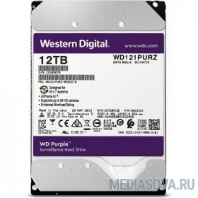 Жесткий диск 12TB WD Purple (WD121PURZ) Serial ATA III, 5400- rpm, 256Mb, 3.5