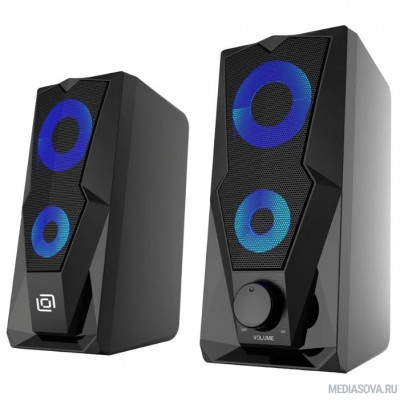  Колонки Oklick OK-127 2.0 черный 6Вт
