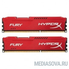 Kingston DDR3 DIMM 8GB (PC3-12800) 1600MHz Kit (2 x 4GB)  HX316C10FRK2/8 HyperX Fury Series CL10 Red