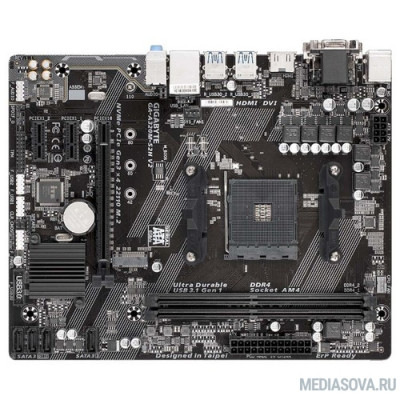 Материнская плата Gigabyte GA-A320M-S2H V.2  RTL 2 x DDR4 DIMM SDRAM, GbE LAN, 1 x PCI, 2 x PCI-E x1,1 x PCI-E x16, 6 x USB 2.0, 6 x USB 3.1, VGA, DVI, HDMI