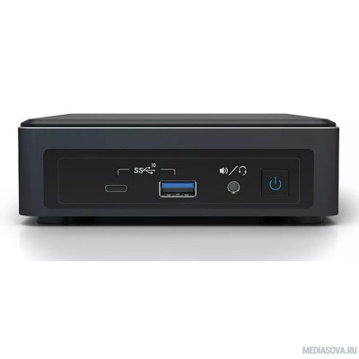  Intel NUC BXNUC10I7FNK2, Core i7-10710U, 4.7 GHz Turbo, DDR4-2666 SODIMM (up to 64Gb max), VGA Intel UHD Graphics (USB-C(DP1.2)+HDMI 2.0a), 4xUSB3.1, 1x m.2 SSD, GBL, WiFi+BT, SDXC slot, Black,VESA