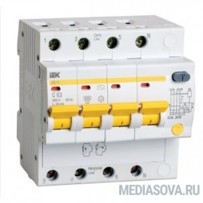  Iek MAD10-4-016-C-030 Диф.автомат АД14 4Р 16А  30мА ИЭК