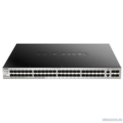  D-Link DGS-3130-54S/A1A PROJ Управляемый стекируемый1 коммутатор 3 уровня с 48 портами 1000Base-X SFP, 2 портами 10GBase-T и 4 портами 10GBase-X SFP+