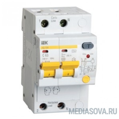  Iek MAD12-2-016-B-030 Диф.автомат АД12М 2Р B16  30мА ИЭК