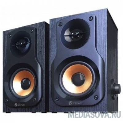  Колонки Oklick OK-162 2.0 черный/темное дерево 8Вт