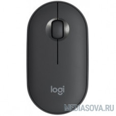Мышь Logitech Pebble M350 графитовый оптическая (1000dpi) silent беспроводная BT USB для ноутбука (3but)