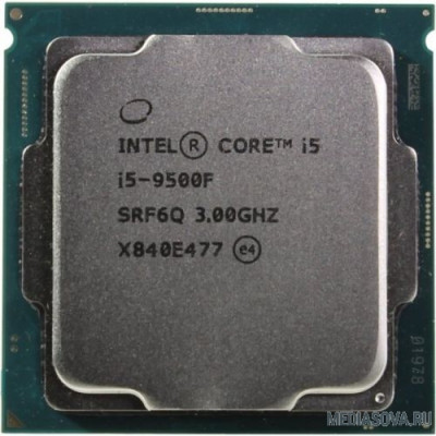  Процессор CPU Intel Core i5-9500F Coffee Lake OEM 3.0Ггц, 9МБ, Socket 1151 CM8068403875414/CM8068403362616