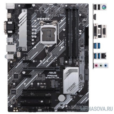 Материнская плата Материнская плата Asus PRIME B460-PLUS Soc-1200 Intel B460 4xDDR4 ATX AC`97 8ch(7.1) GbLAN RAID+VGA+DVI+HDMI