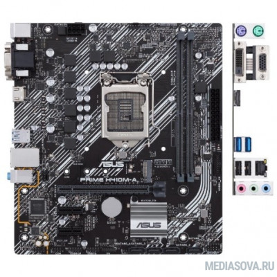 Материнская плата Материнская плата Asus PRIME H410M-A Soc-1200 Intel H410 2xDDR4 ATX AC`97 8ch(7.1) GbLAN+VGA+DVI+HDMI