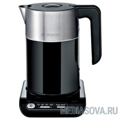  BOSCH TWK8613P Чайник, 2400Вт, черно-серебристый, терморегулятор
